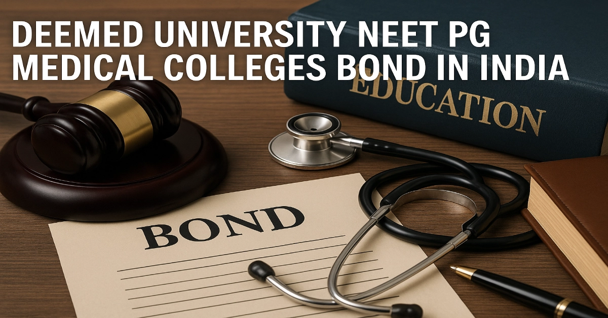 Deemed University NEET PG Medical Colleges Bond in India