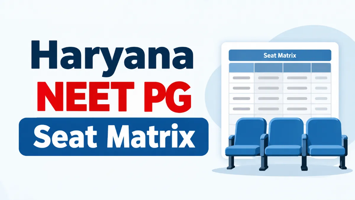 Haryana NEET PG Seat Matrix