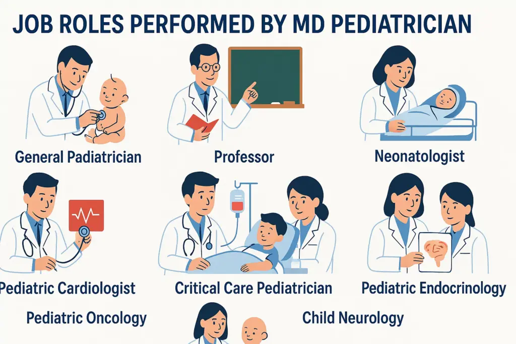 Job Roles Performed by MD Pediatrician