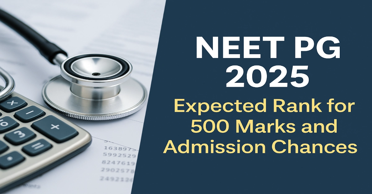 Expected Rank for 500 Marks in NEET PG 2025