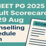 NEET PG 2025 Result Scorecard on 29 Aug: Counselling Schedule Soon