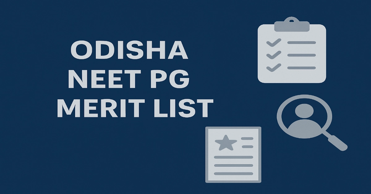 Odisha NEET PG Merit List