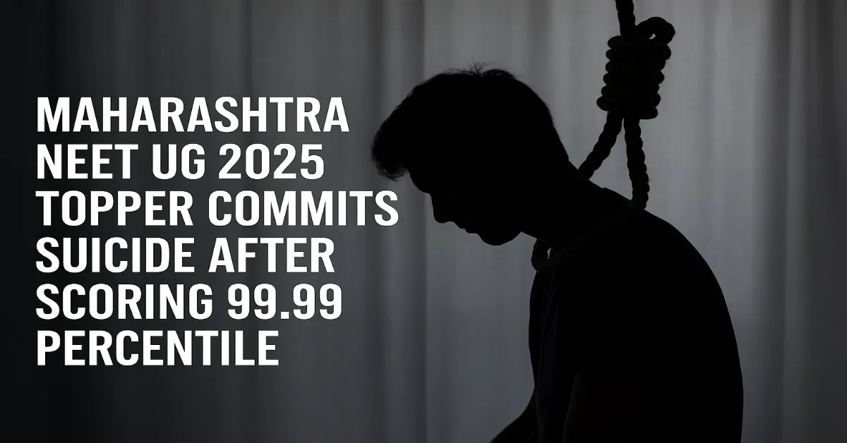 Maharashtra NEET UG 2025 Topper commits Suicide After Scoring 99.99 Percentile