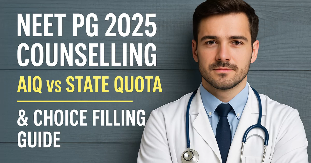 NEET PG 2025: AIQ vs State Quota & Choice Filling Tips