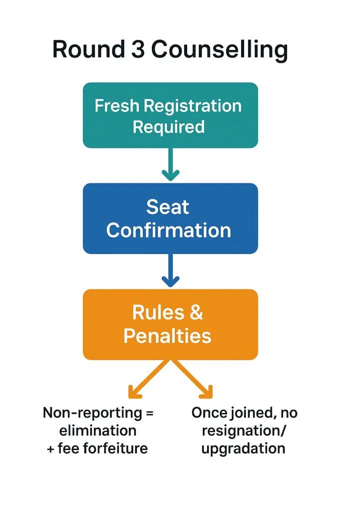 MCC NEET PG Counselling 2025 Flowcharts: Complete Guide to Rounds, Seat Allotment & Rules