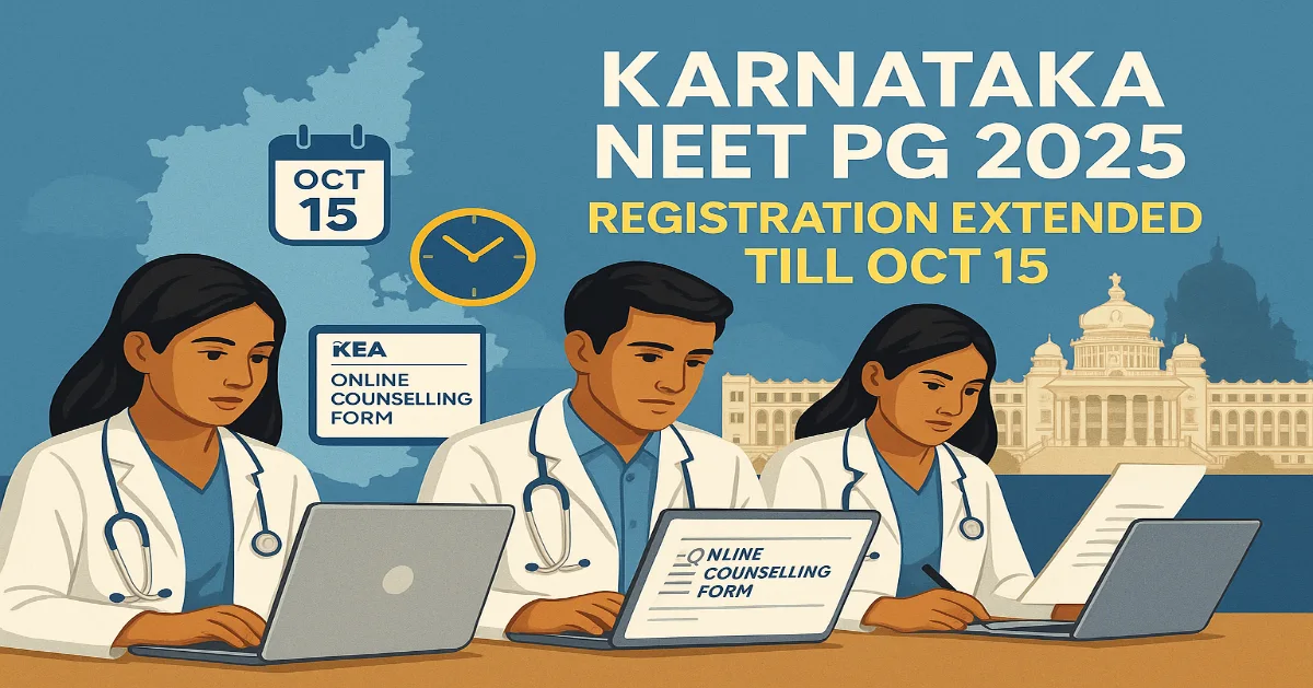 Karnataka NEET PG Counselling 2025 Registration Last Date Extended