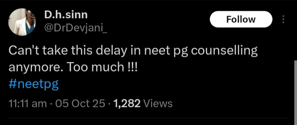 Students Frustration on NEET PG 2025 Counselling Delay