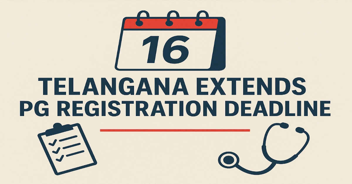 Deadline for Telangana PG Extended