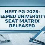 MCC Releases Deemed University Seat Matrix for NEET PG 2025