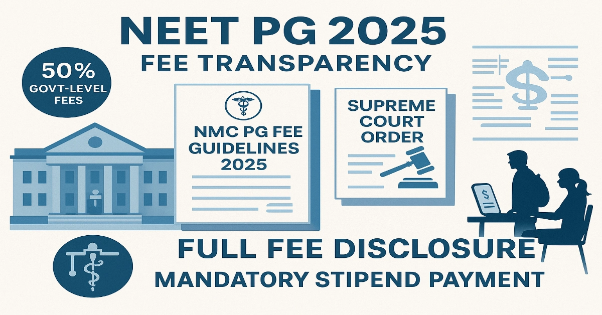 NMC PG Fee Guidelines 2025