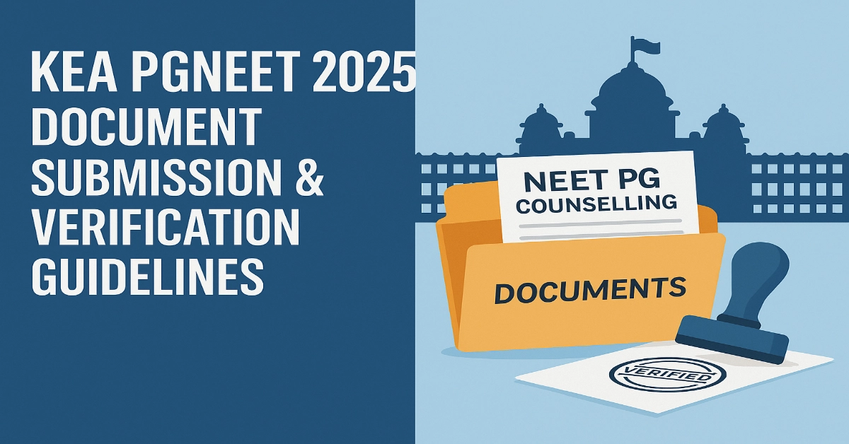 KEA PGNEET 2025 Document Submission & Verification