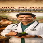 UAUC PG 2025 Stray Vacancy Round vacant seats announced by Uttarakhand Ayurved University