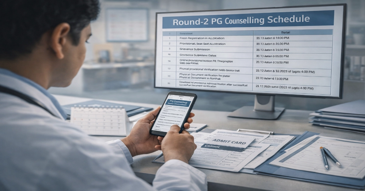 UHSR Rohtak revised Round-2 counselling schedule for MD MS DNB Diploma courses Haryana PG medical admission 2025