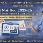 AP NEET PG: NTR University of Health Sciences Notifies Free Exit Option for PG Medical Seats 2025-26