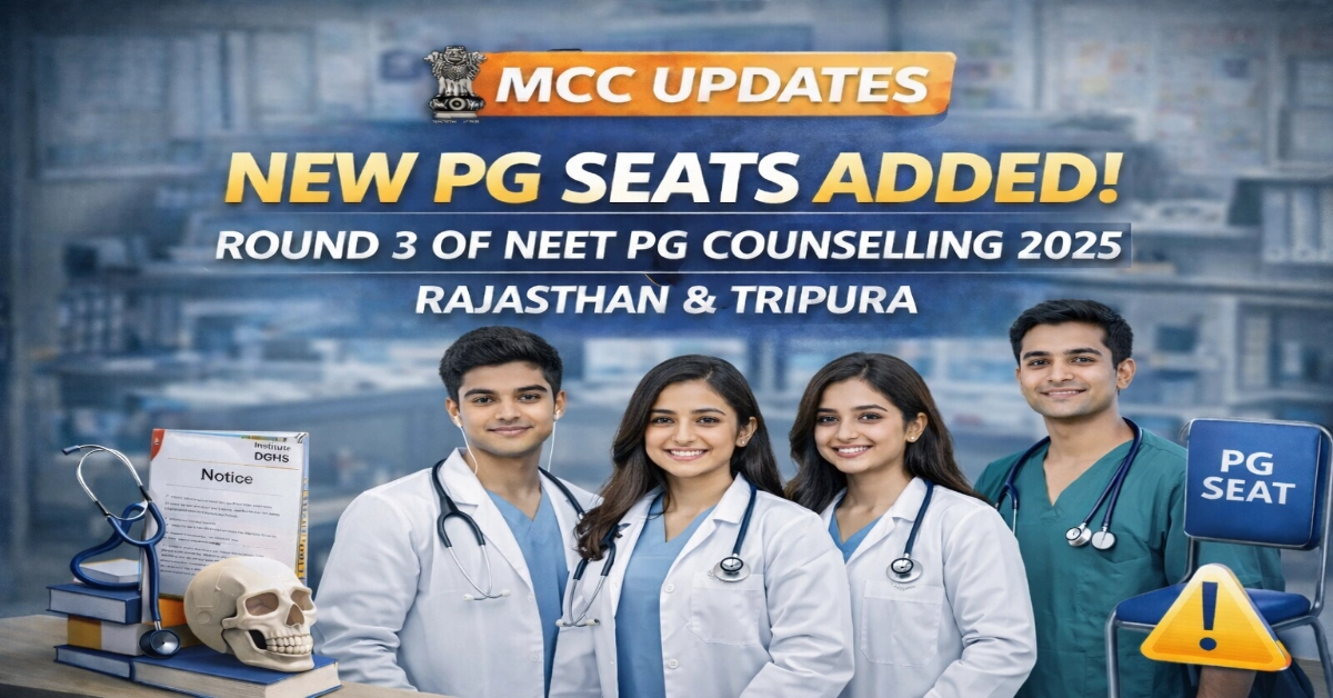 MCC Adds New PG Seats in Round 3 of NEET PG Counselling 2025