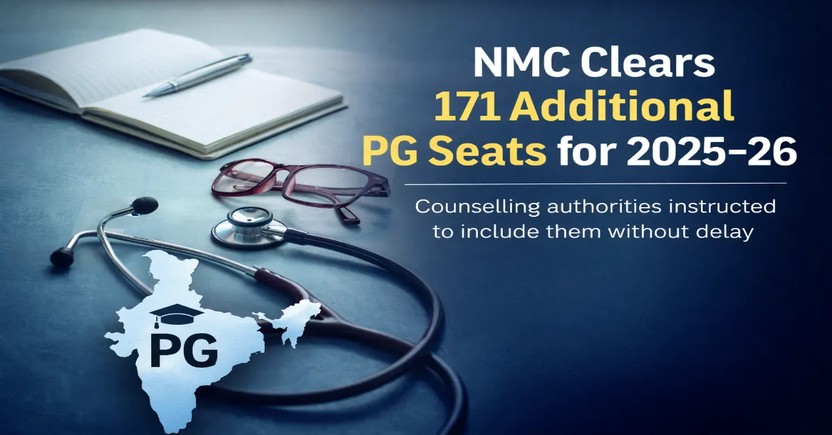 NEET PG 2025-2026_ NMC Approves 171 Additional PG Seats