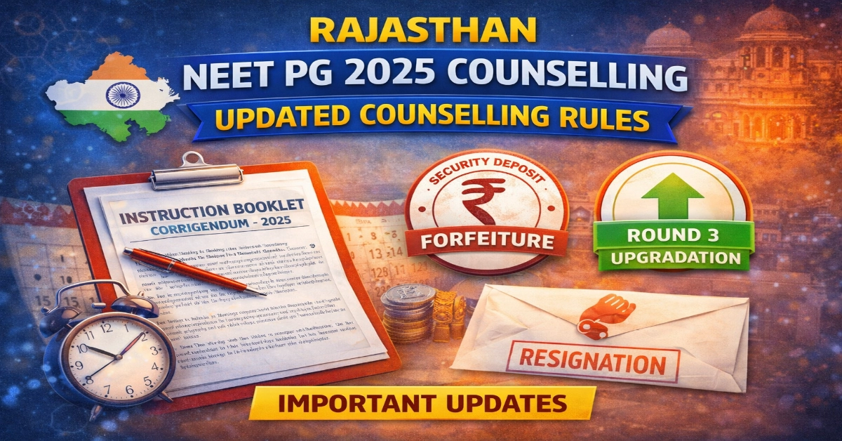 Rajasthan NEET PG 2025 Counselling