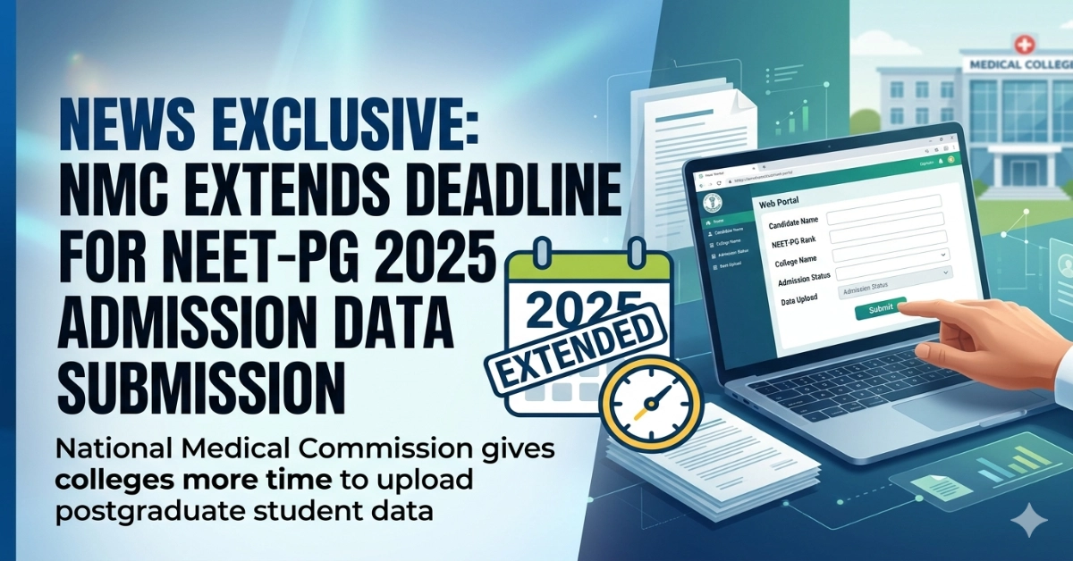 NMC Extends Deadline for NEET-PG 2025 Admission Data Submission