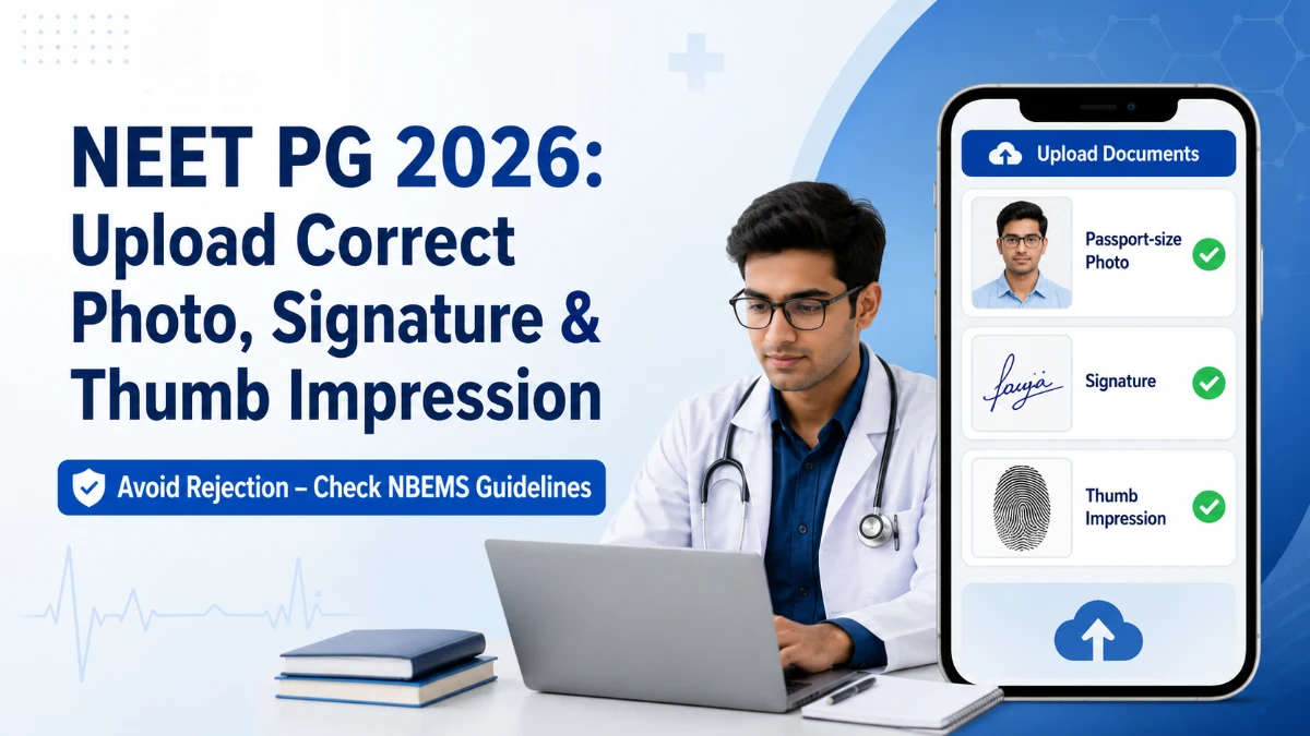 NEET PG 2026: Upload Correct Photo, Signature & Thumb Impression to Avoid Rejection