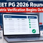 NEET PG 2026 Round 1 Seat Matrix Verification