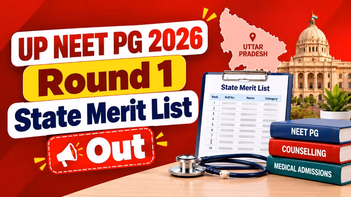 UP NEET PG 2026 Round 1 State Merit List Out